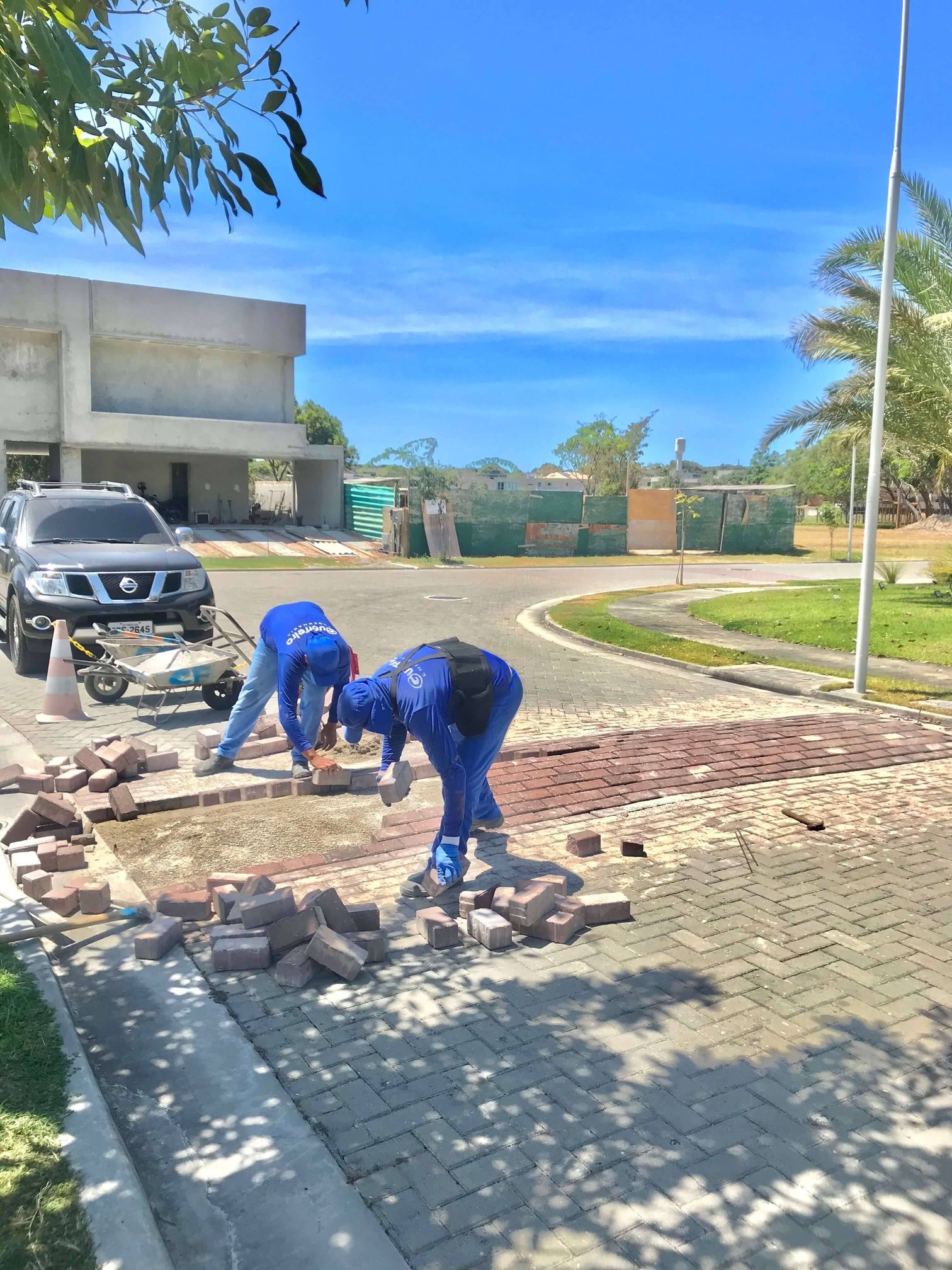 Pavimentação em bloco